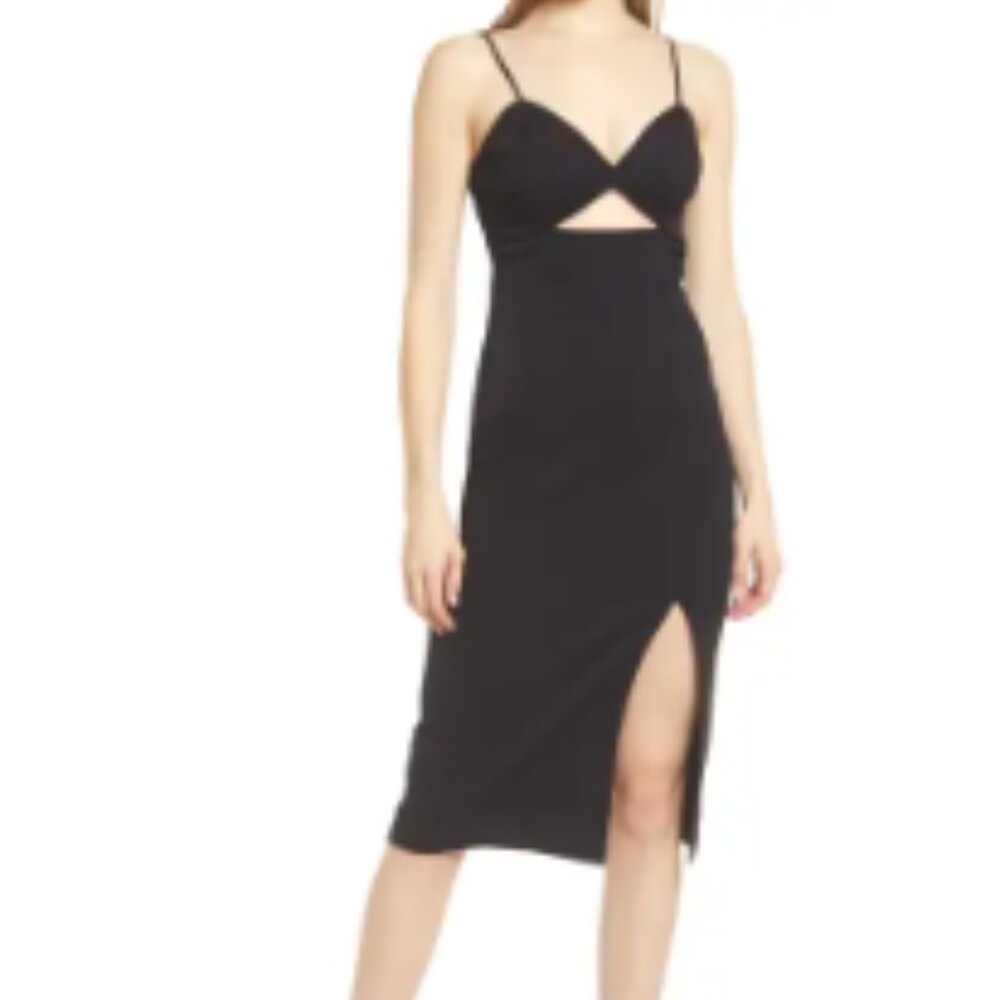 Socialite Blackout Spaghetti Strap Midi Dress
